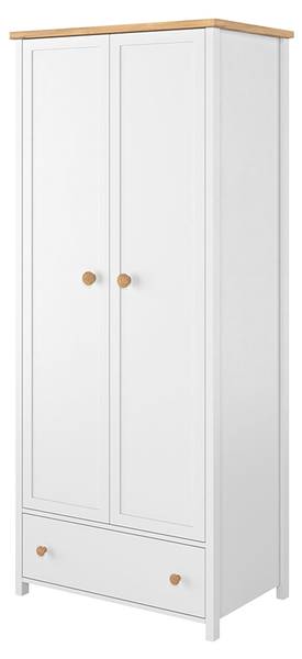 Drehtürenschrank Story 12 Weiß - Holzwerkstoff - 85 x 187 x 52 cm