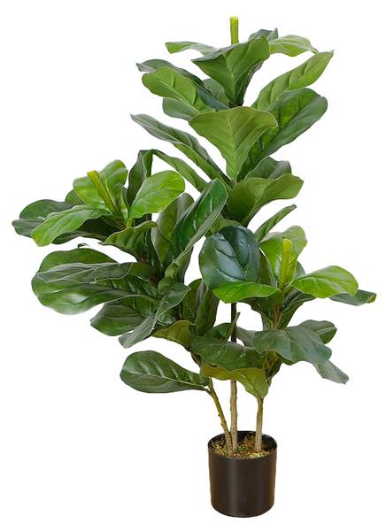 Künstliche Pflanzen Fiddle Leaf Grün - Metall - 45 x 85 x 45 cm