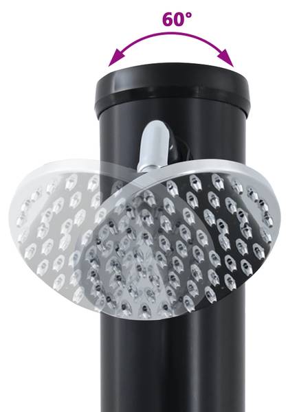 Außendusche 42003411 Schwarz - Kunststoff - 17 x 217 x 16 cm