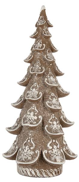Decoratie Kerstboom Xmas&Eth bruin - kunststof - 19 x 40 x 19 cm