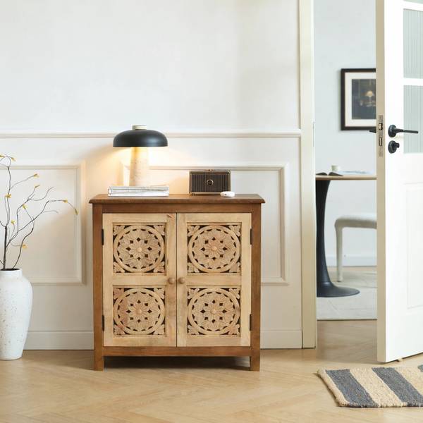Aufbewahrungsschrank CHENNAI Braun - Massivholz - 70 x 75 x 35 cm