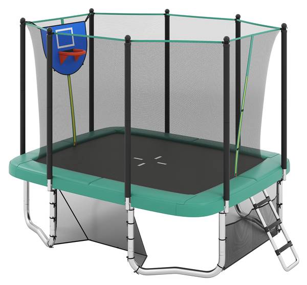 Trampolin FI32367SZ+DE Grün - Metall - 250 x 270 x 317 cm