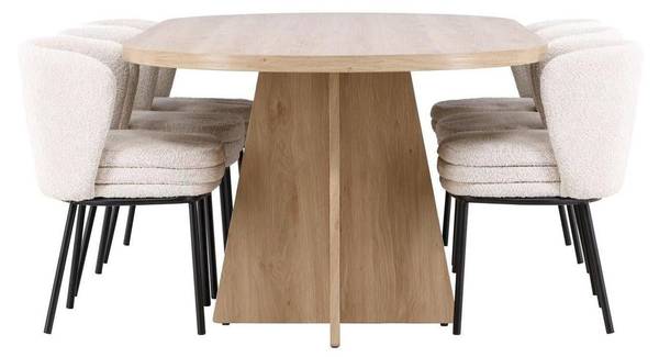 Essgruppe Bootcut (3-Teilig) Braun - Microfaser - 230 x 76 x 115 cm