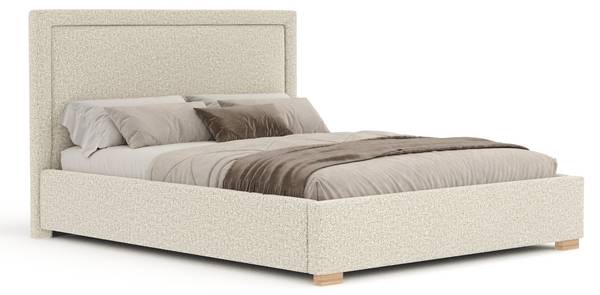 Gestoffeerd bed Ordina I beige - Ligoppervlak breedte: 180 cm