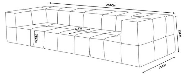 3-Sitzer Sofa BULOUS Beige