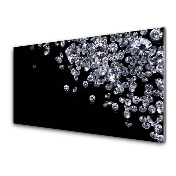 Glasbild Diamanten Kunst Glas - 100 x 50 x 1 cm