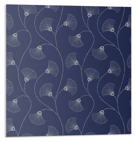 Fliesen Blumen Linien-Design 4er Set 50 x 50 cm