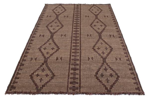 Kurzflorteppich Modern Braun - Echtleder - 190 x 1 x 280 cm