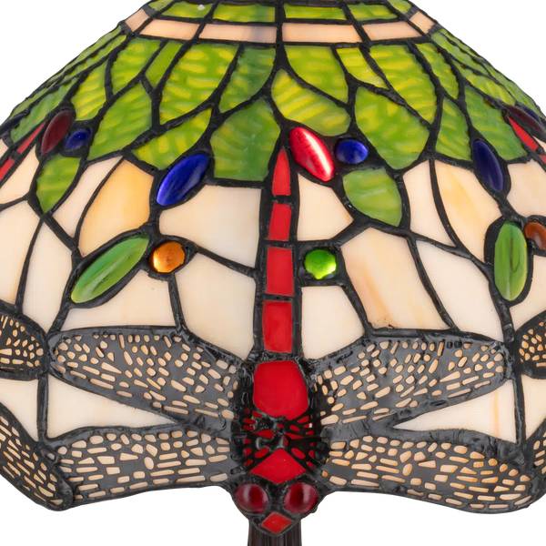Tiffany Tischlampe Libelle 7032 Grün - Glas - 30 x 47 x 30 cm