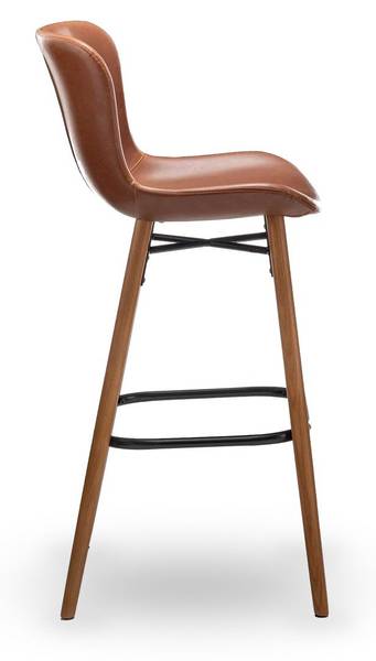 Barstühle LOFT 2er Set Braun - Kunstleder - 46 x 105 x 51 cm