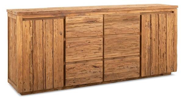 Sideboard Bridge Braun - Massivholz - 50 x 90 x 200 cm