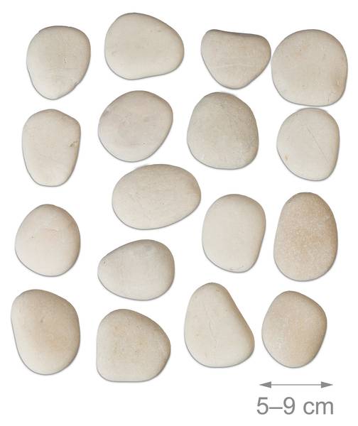 Steine zum Bemalen 3 kg Weiß - Stein - 7 x 2 x 5 cm