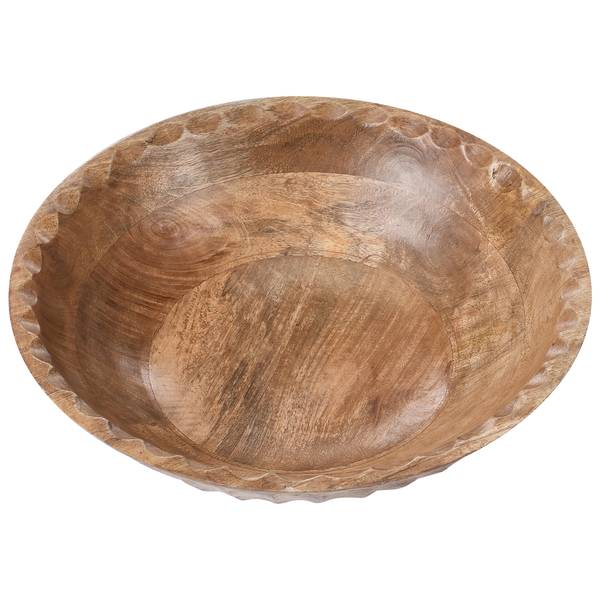 Dekoschale SOHAG 2-tlg Braun - Massivholz - 30 x 10 x 30 cm