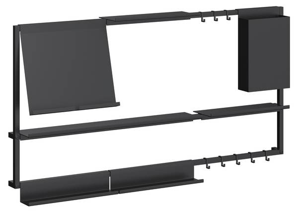 Küchenutensilienhalter SYSTEMSTYLE Schwarz - Metall - 15 x 29 x 8 cm