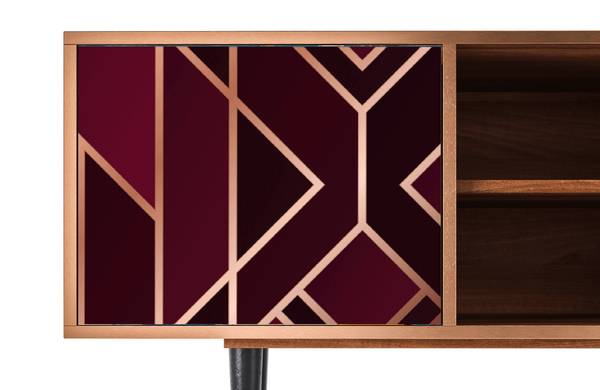 TV-Lowboard T2 Walnuss Rot - Holzwerkstoff - 170 x 69 x 48 cm