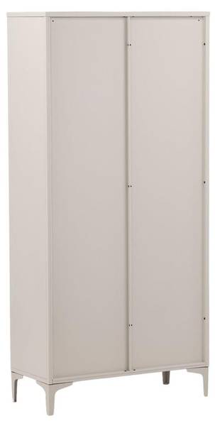 Vitrinenschrank Piring Beige - Metall - 90 x 190 x 40 cm