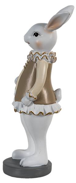 Figur Kaninchen DekoEaster-Maxwell Beige - Kunststoff - 8 x 25 x 10 cm