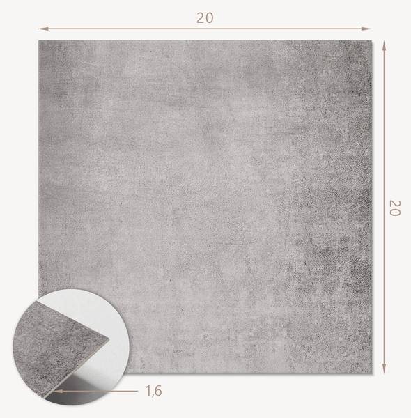 Vinylfliese BetonRoh 20er-Set 20 x 20 cm