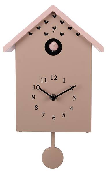 Kuckucksuhr Cosy-Edison Pink - Kunststoff - 10 x 26 x 20 cm