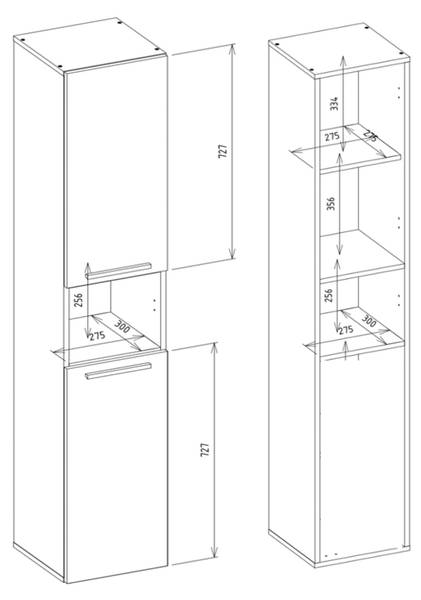 Hochschrank Baro Weiß