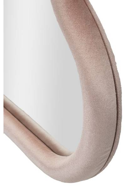 Gerahmter Spiegel Cloud Pink - Samt - 90 x 60 x 4 cm