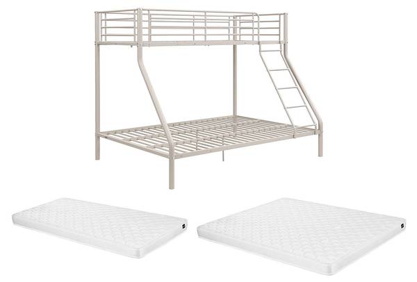 Etagenbett ELEVATIO Beige - Metall - 199 x 163 x 147 cm