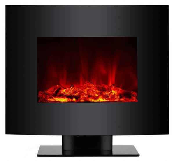 Elektrischer Kamin CHE-340 Schwarz - Glas - 66 x 52 x 16 cm