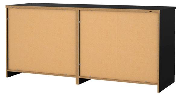 Kommode Ingrid Schwarz - Holzwerkstoff - 154 x 70 x 50 cm