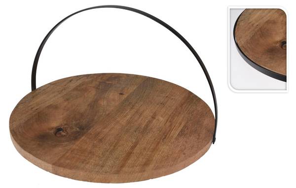 Kuchenplatte A53400090 Braun - Massivholz - 38 x 2 x 38 cm