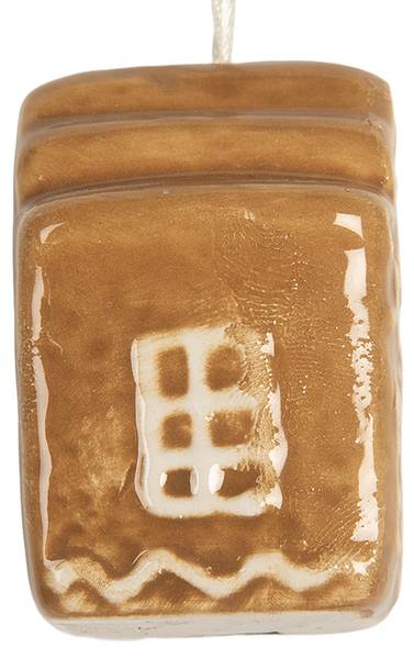 Weihnachtsanhänger Haus CH632358 Braun - Keramik - 4 x 5 x 4 cm