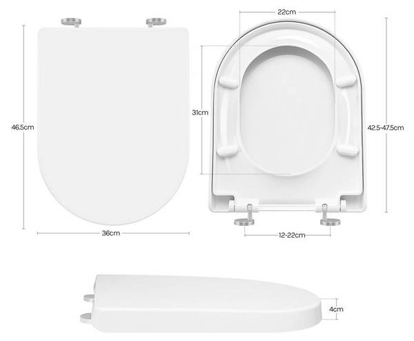 Wc Sitz Luke Weiß - Kunststoff - 37 x 5 x 47 cm