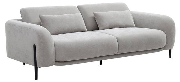 Sofa ARAVIO Grau - Textil - 102 x 100 x 210 cm
