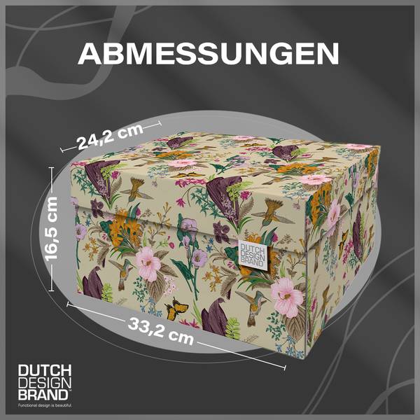 Speicherbox Botanical 2er Set Creme - Orange - Pink - Violett - Fassungsvermögen: 11 L