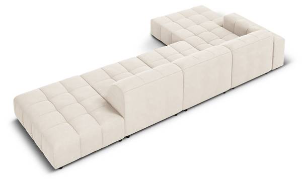 Canapé d'angle CHICAGO 5 places Beige brillant