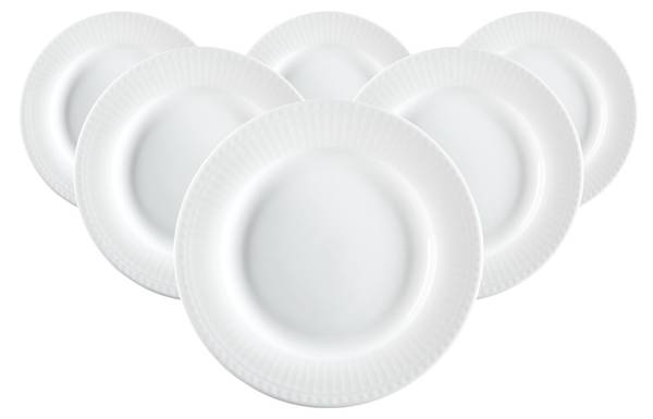 Dessertteller Sofia 6er Set Weiß - Porzellan - 20 x 3 x 20 cm