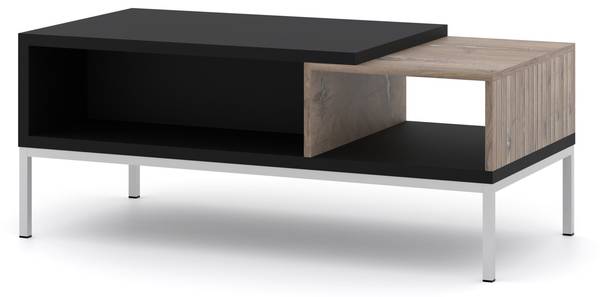 Couchtisch Toledo 110x55 Schwarz - Braun - Holzwerkstoff - 110 x 45 x 55 cm