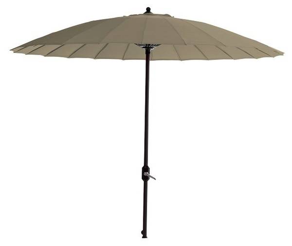 Stokparasol Manilla bruin - polyester - 250 x 240 x 250 cm