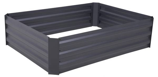 Hochbeet PISA Grau - Metall - 91 x 30 x 121 cm