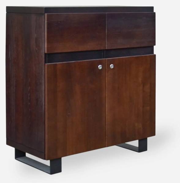 Eichenkommode Rustikal DELIO I Braun - Eiche - Wildeiche - 100 x 100 x 45 cm