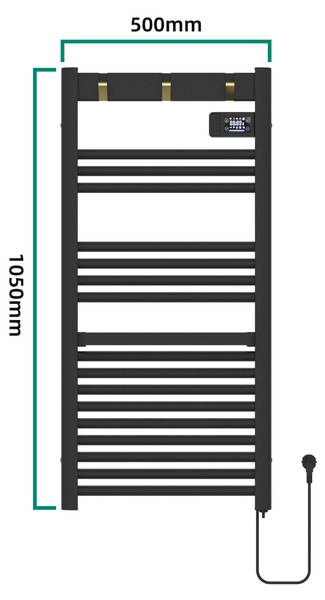 Handtuchheizkörper Uvdal Schwarz