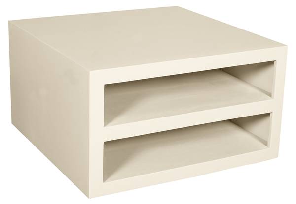 Couchtisch BRUSSEL Beige - Massivholz - 80 x 40 x 80 cm