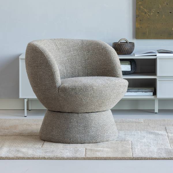 Fauteuil pivotant Shuffle Marron - Marron chevreuil