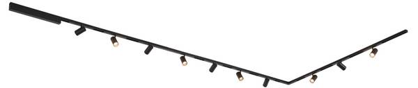 LED-Schienensystem Lyne Schwarz - Metall - 100 x 7 x 200 cm
