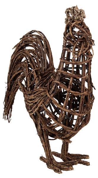 Dekorationsfigur Huhn Easter&Eric Braun - Rattan - 15 x 39 x 34 cm