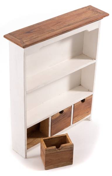 Wandschrank  Jasmina Braun - Massivholz - 50 x 60 x 12 cm