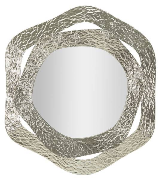 Gerahmter Spiegel VKH509 Silber - Metall - 66 x 75 x 6 cm