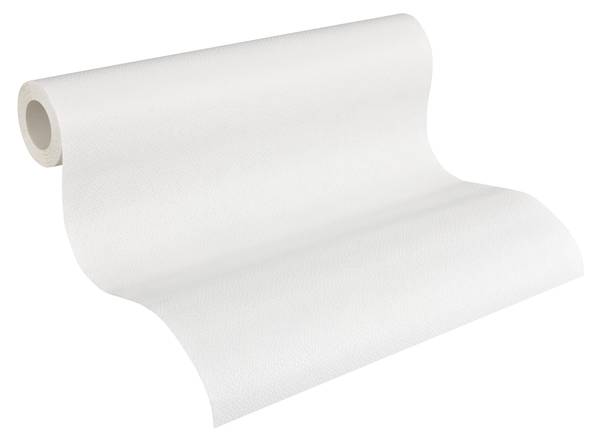 Vliestapete 4520 Unicolor modern Design Weiß - Fleece - 53 x 1005 x 1 cm