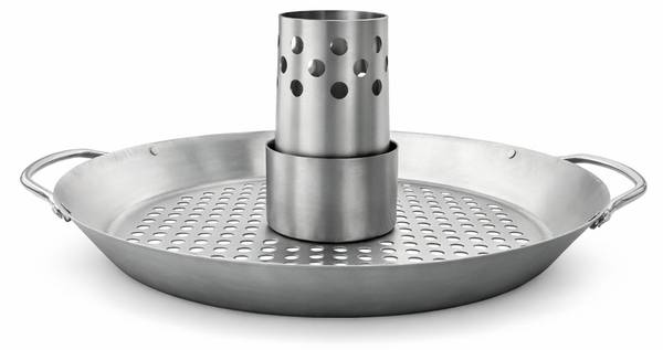 Hähnchenhalter für Kamado-Grill Silber - Edelstahl - 31 x 12 x 35 cm
