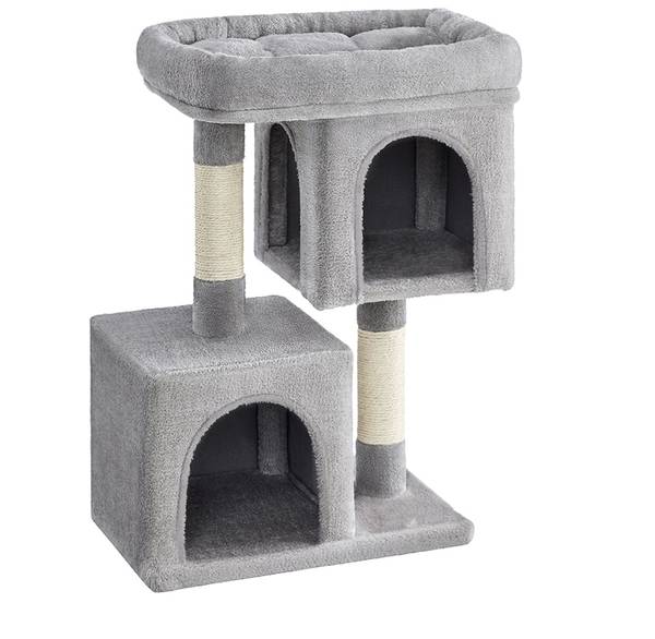 Katzenbaum Juba Grau - Holzwerkstoff - 32 x 74 x 49 cm