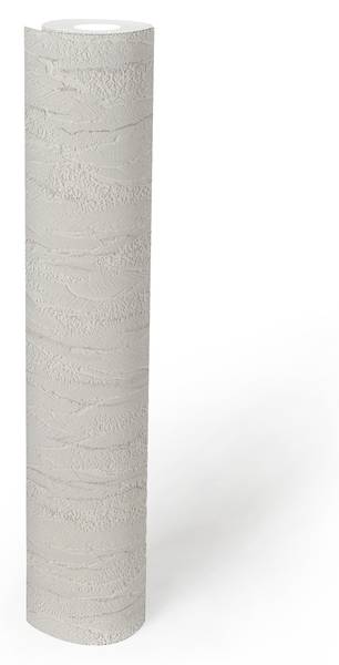 Papiertapete Plaster Weiß - Mischgewebe - Vinyl - 53 x 1005 x 1 cm